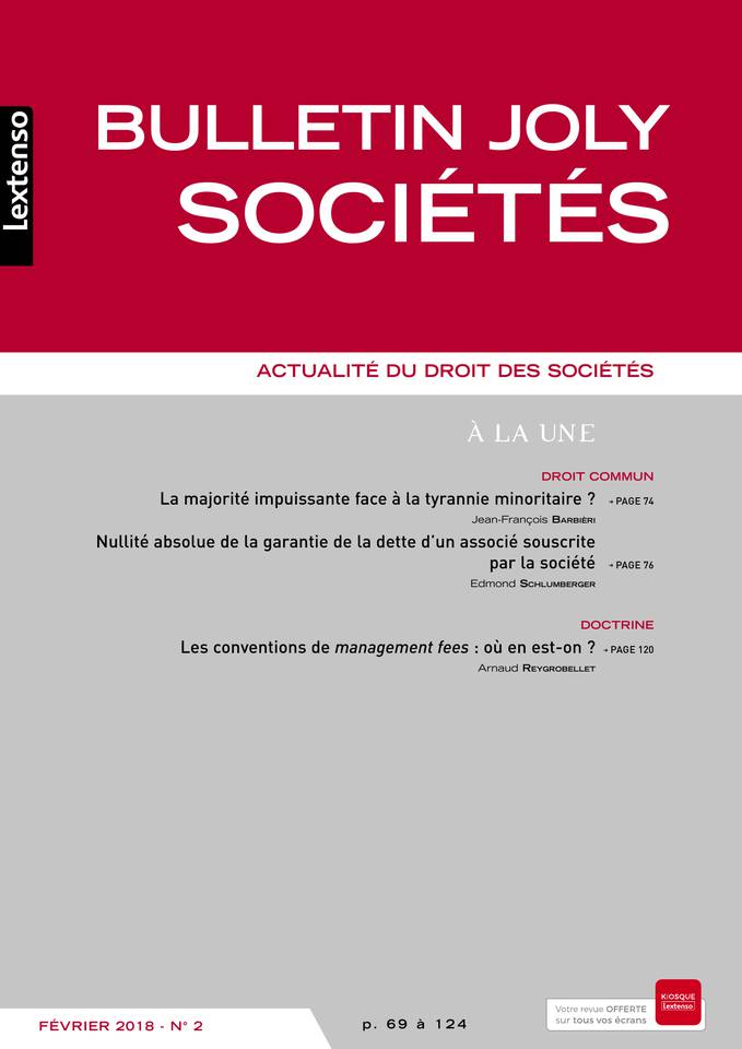 Nullité absolue de la garantie de la dette d'un associé souscrite par la société - Club des métiers du Droit